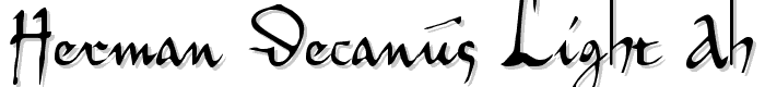 Herman Decanus Light AH font